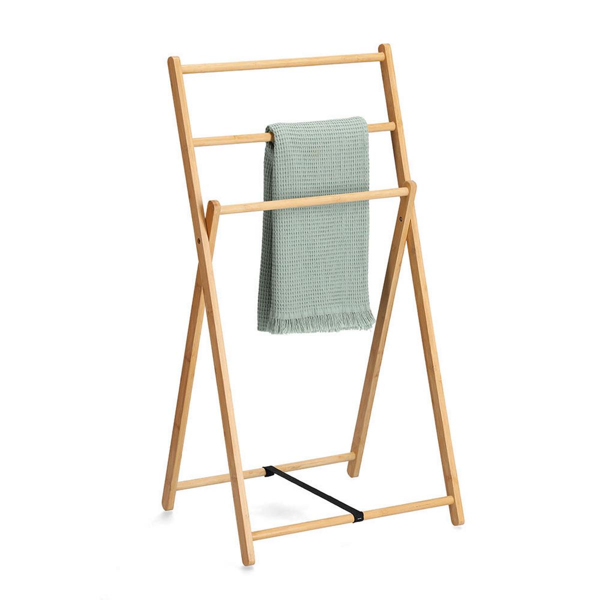 Handtuchständer Naturfarben B: 50 Cm - Naturfarben, Basics, Holz (50/42/95cm) - Zeller Present