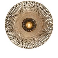 Deckenleuchte Kalimantan D: 47 cm 1-Flammig - Hellbraun/Schwarz, Natur, Naturmaterialien/Metall (47/24cm) - Good & Mojo