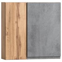 Hängeschrank Varese B: 65 cm Eiche Wotan/Hellgrau - Eiche Wotan/Hellgrau, MODERN, Holzwerkstoff (65/64/20cm) - Held