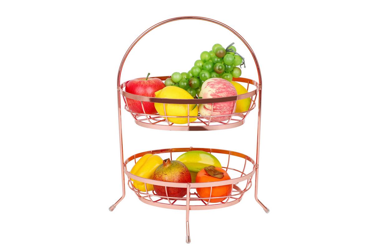 KOŠÍK NA OVOCIE EW-OK-1416K - medená, Basics, kov (27/17/41cm) - Echtwerk