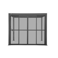Schiebetür Deluxe/Classic Anthrazit - 4tlg - Anthrazit, Basics, Kunststoff/Metall (300cm) - Gardenson