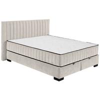 Boxbett Nagol C - Beige/Schwarz, MODERN, Holzwerkstoff/Textil (160/200cm) - MID.YOU