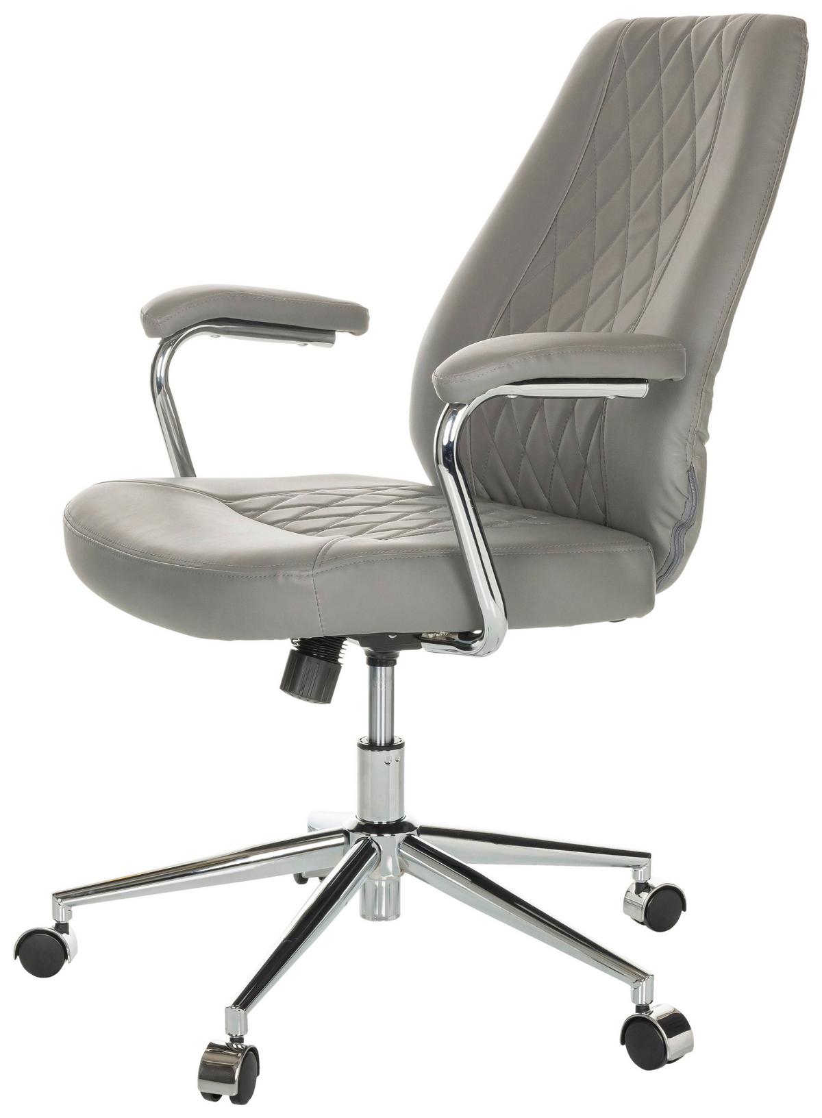 Drehstuhl Theo I - Schwarz/Grau, Basics, Leder/Kunststoff (68/96-103/68cm) - MID.YOU