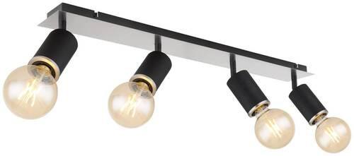 Strahler 54032-4b 4-flammig Verstellbar L: 80 Cm - Schwarz, Basics, Holz/Metall (80/10/18cm) - Globo