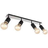 Strahler 54032-4b 4-flammig Verstellbar L: 80 Cm - Schwarz, Basics, Holz/Metall (80/10/18cm) - Globo