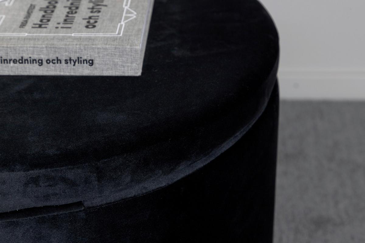Pouf Dunken - Schwarz, Design, Textil (51/43/51cm) - Livetastic