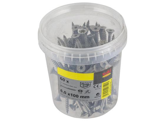 Spanplattenschrauben 60 Stk. - Silberfarben, MODERN, Metall (12/12/12,5cm) - Suki Spanplattenschrauben 60 Stk. - Silberfarben, MODERN, Metall (12/12/12,5cm) - Suki