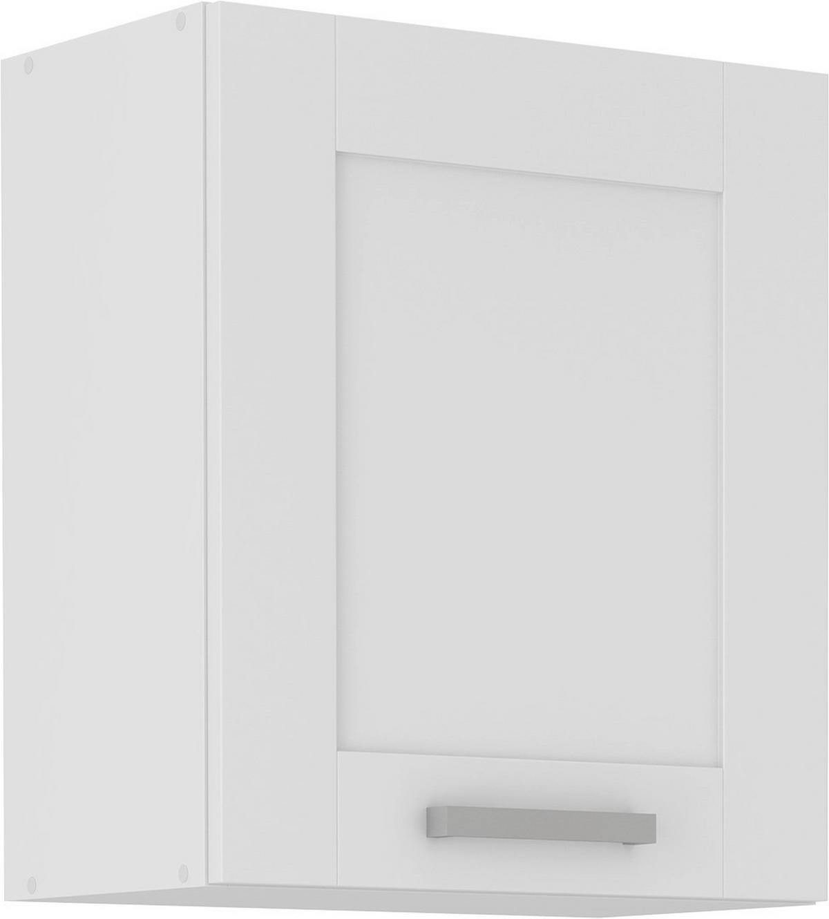 Küchenoberschrank Luisa B: 50 cm Weiß 1 Drehtür - Weiß, ROMANTIK / LANDHAUS, Holzwerkstoff (50/58/31cm) - Ondega