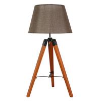 Tischleuchte 41-31211 - Braun, Natur, Holz/Textil (35/35/68cm)