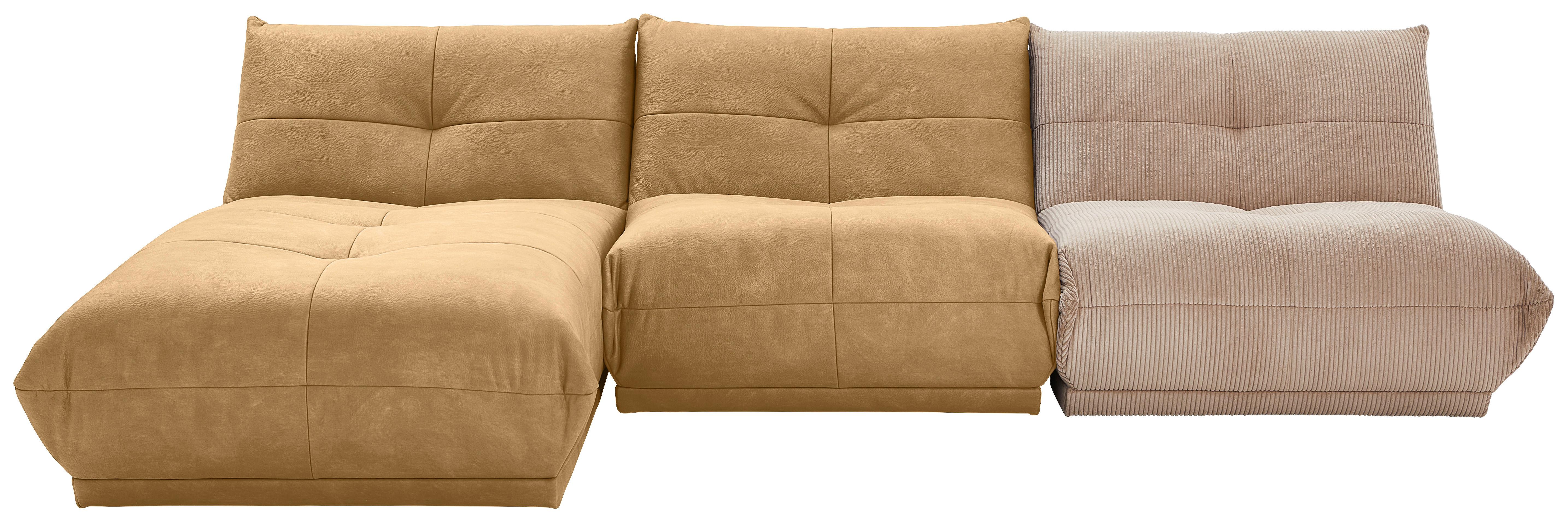 Ecksofa Giselle Hellbraun/Taupe - Taupe/Hellbraun, Trend, Textil (185/315cm) - Livetastic
