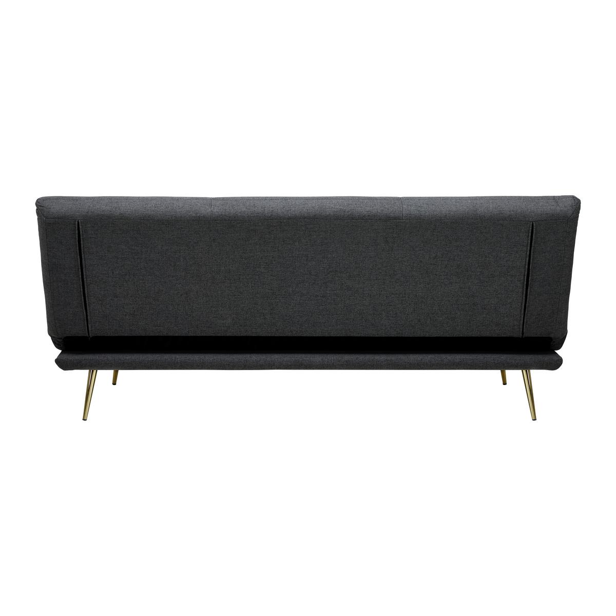 Rozkladacia pohovka BEN tmavosivá - zlatá/tmavosivá, Modern, kov/drevo (186/82/85cm) - Bessagi Home