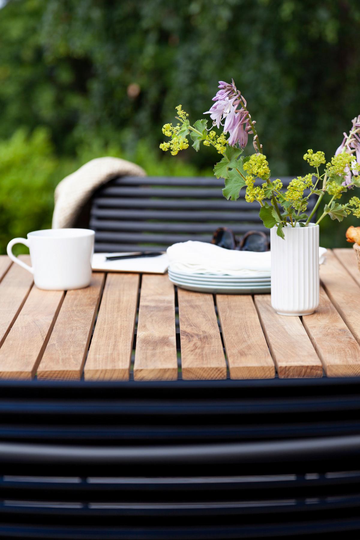 Gartentisch Mood Teakholz/Metall L 167,5 cm - Anthrazit/Teakfarben, KONVENTIONELL, Holz/Metall (167,5/100/74cm) - Gardenson