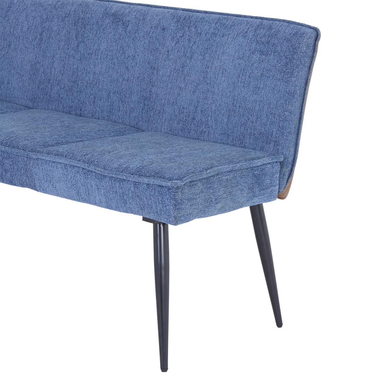 Eckbank Cory - Blau/Schwarz, MODERN, Textil/Metall (194/154cm) - MID.YOU