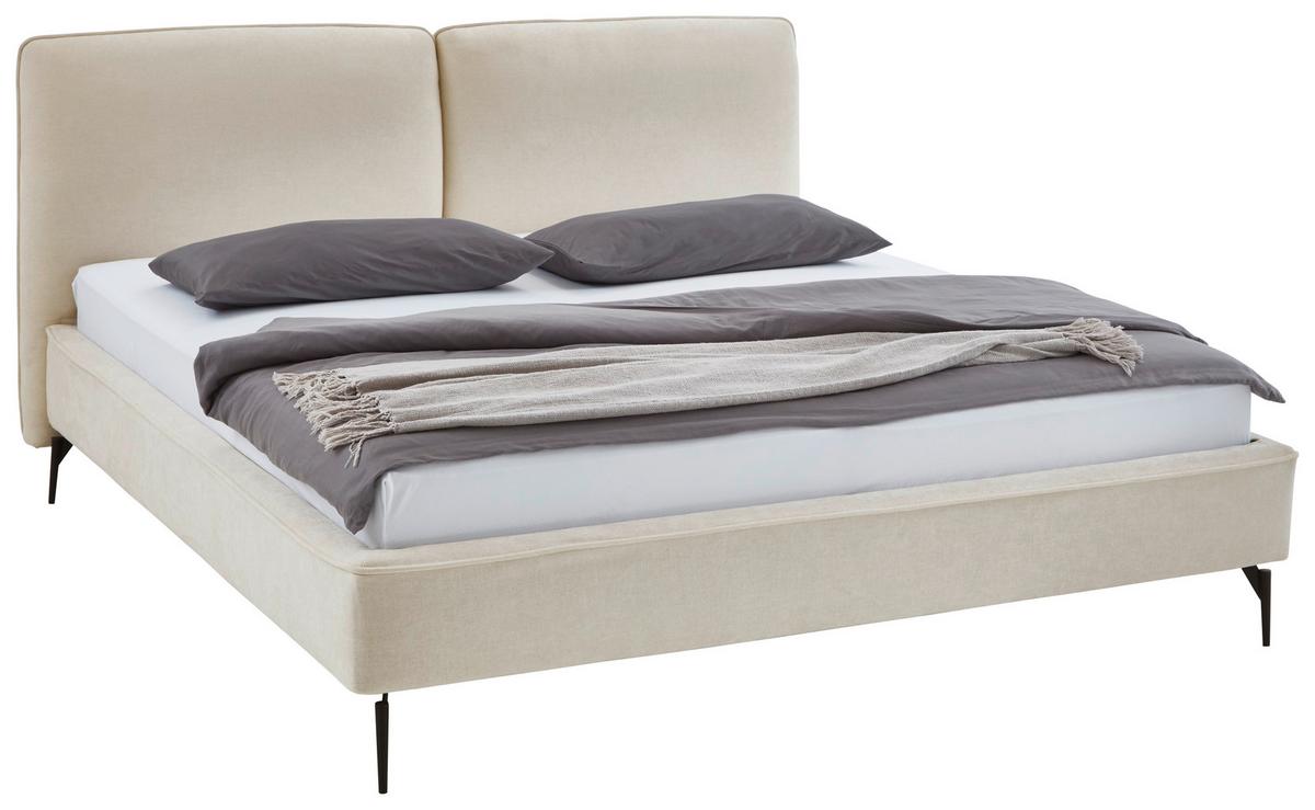 Polsterbett Infinity Liberty Creme 180x200cm - Creme/Schwarz, MODERN, Textil (180/200cm) - Livetastic
