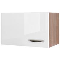 Küchenoberschrank Valero Kh 60 - Weiß Hochglanz/Sonoma Eiche, MODERN, Holzwerkstoff (60/32/32cm) - FlexWell
