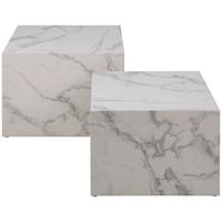 Couchtischset Dice - Weiß, Design, Holzwerkstoff (58/50/58/50/40/33cm) - MID.YOU