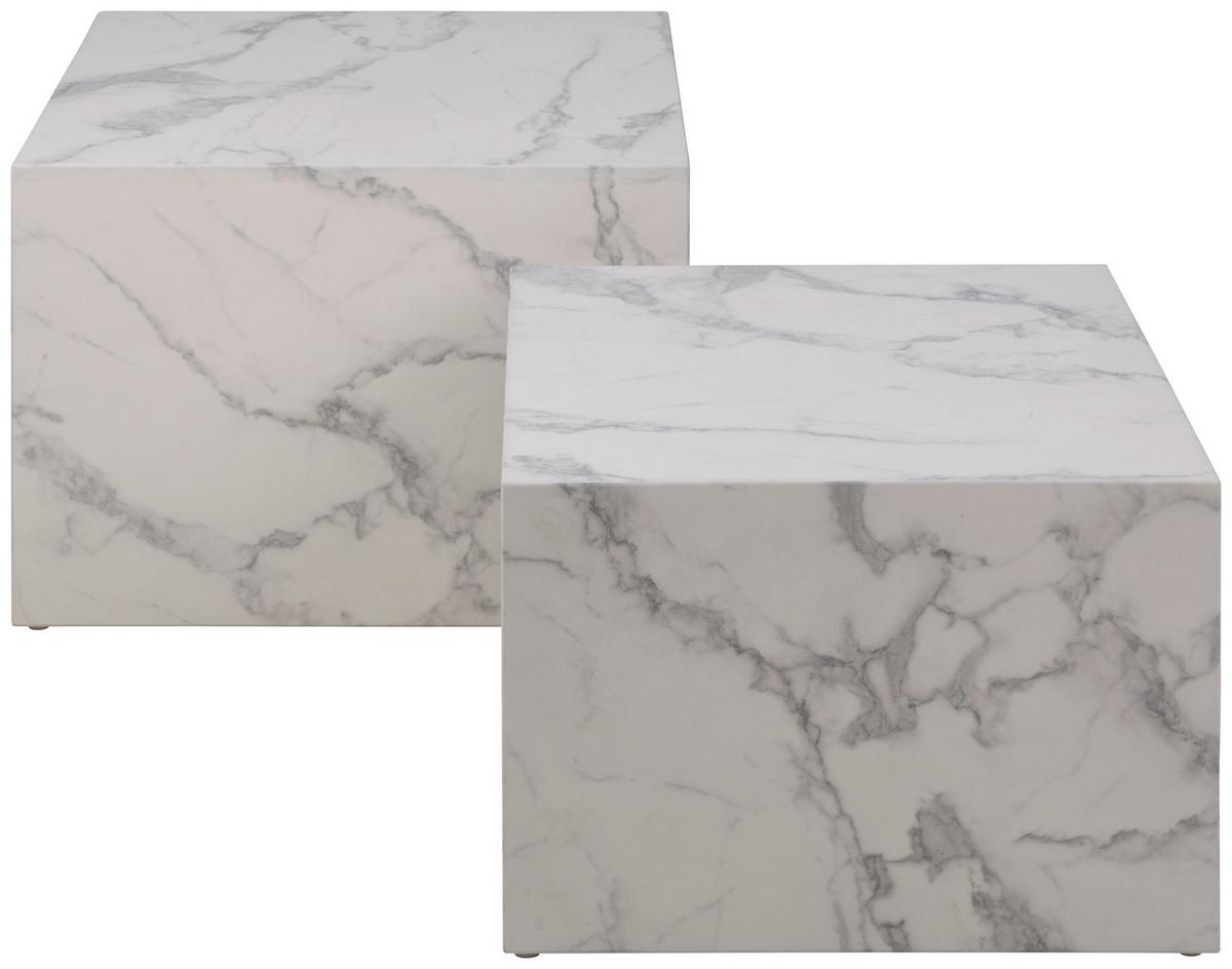 Couchtischset Dice - Weiß, Design, Holzwerkstoff (58/50/58/50/40/33cm) - MID.YOU