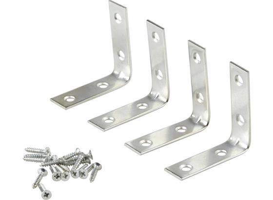 Möbelwinkel 5 / 5 cm 4 Stk./Pkg. - Silberfarben, KONVENTIONELL, Metall (1.6/5/5cm) Möbelwinkel 5 / 5 cm 4 Stk./Pkg. - Silberfarben, KONVENTIONELL, Metall (1.6/5/5cm)