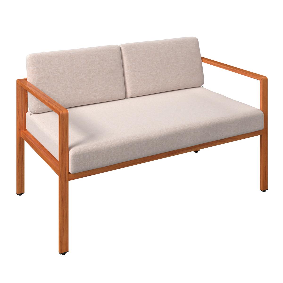 Loungegarnitur Göteborg - Dunkelgrau/Beige, MODERN, Glas/Textil - Beldano