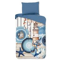 BETTWÄSCHE ALDIANA - Blau/Ecru, Design, Textil (140/200cm)