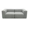 2-sitzer-sofa Hellgrau B: 216 Cm - Hellgrau/Schwarz, Design, Textil (216/69/108cm) - MID.YOU