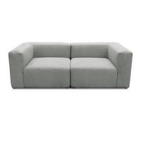 2-sitzer-sofa Hellgrau B: 216 Cm - Hellgrau/Schwarz, Design, Textil (216/69/108cm) - MID.YOU