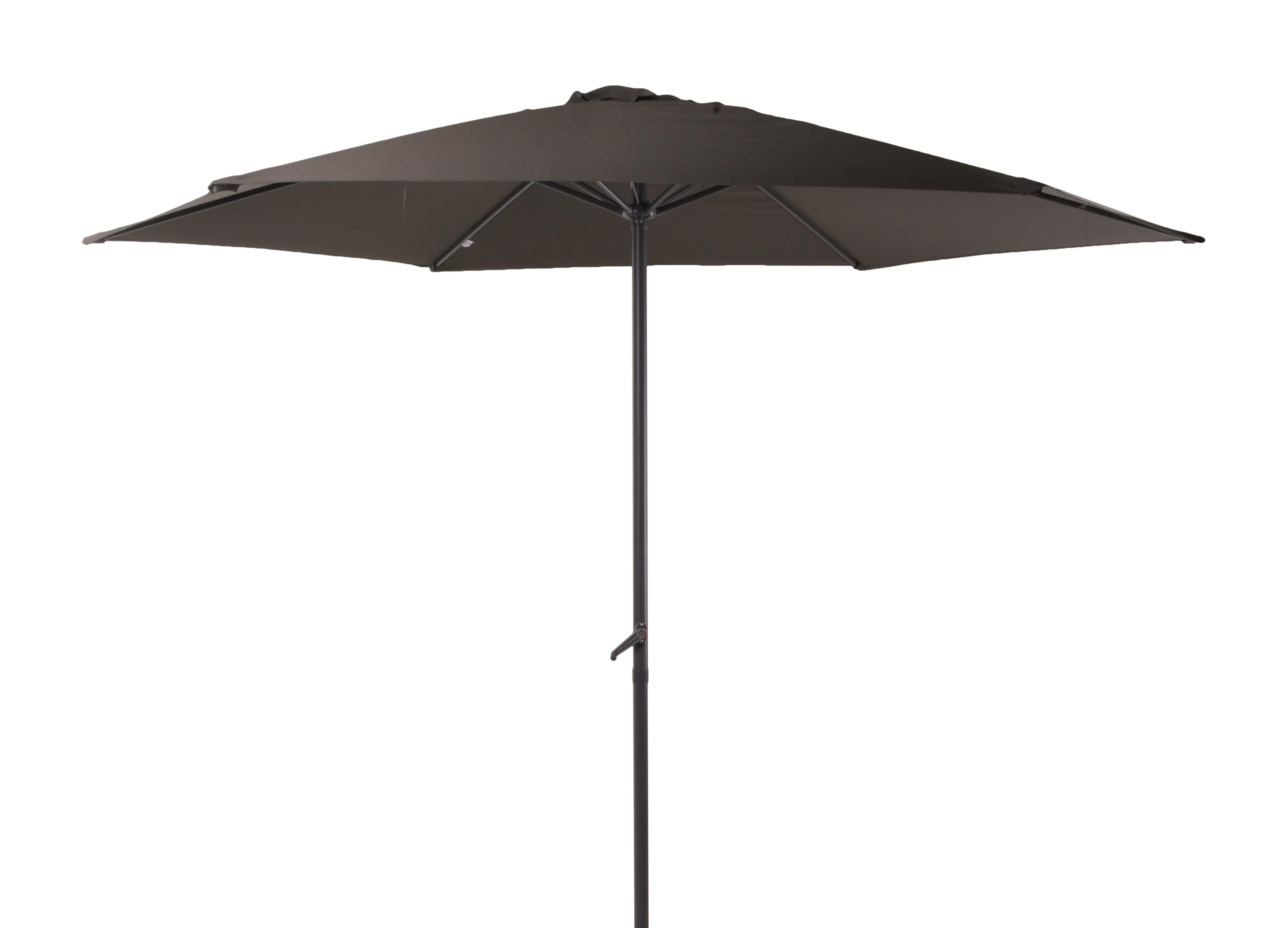 Sonnenschirm Sonnenschirm Anthrazit Ø 300cm - Anthrazit/Schwarz, Basics, Kunststoff/Metall (300/300cm) - Gardenson