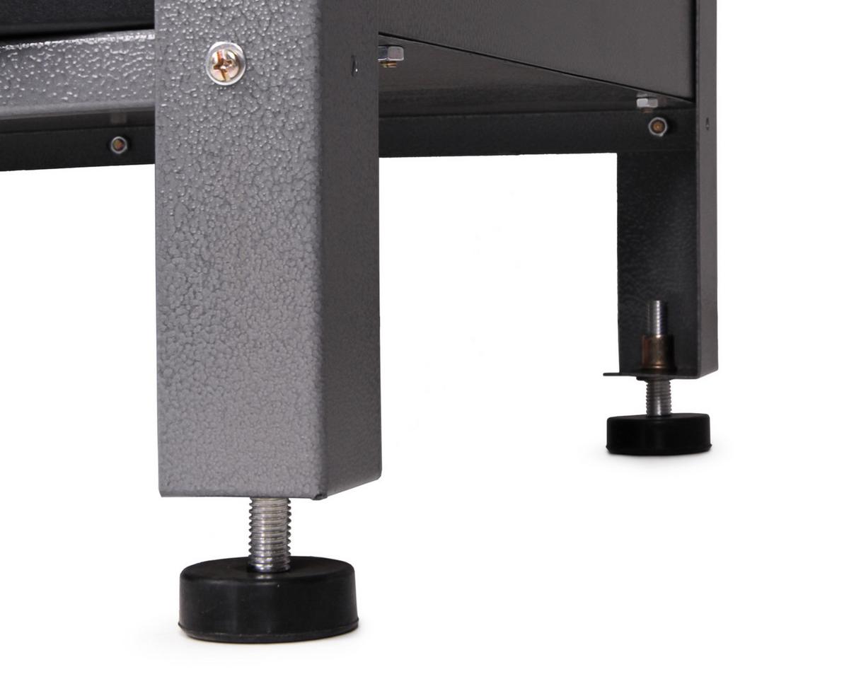 Werkbank Stahl Grau B: 120 Cm Höhenverstellbar - Grau, Basics, Holz/Metall (120/85/60cm)