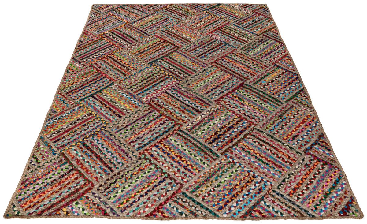 Flachwebteppich My Cancun 330 Multi 120x170 - Rot/Multicolor, Basics, Textil (120/170cm) - Obsession