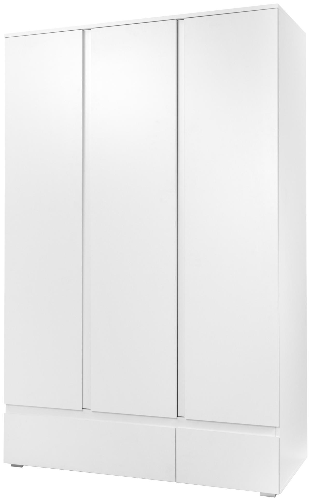 Drehtürenschrank Mit Laden B: 120 cm Image, Weiß - Weiß, Basics, Holzwerkstoff (120/191/55cm) - MID.YOU