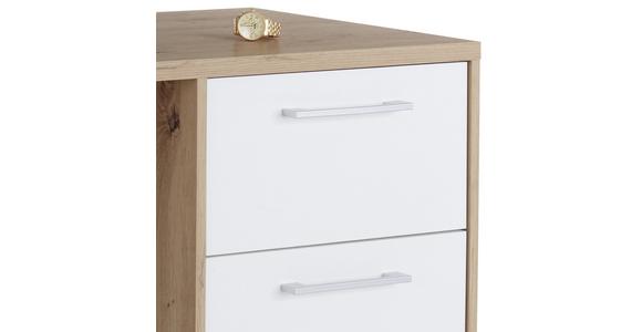 Schreibtisch mit Stauraum B 124cm H 73cm Box, Eiche Dekor - Eichefarben, MODERN, Holzwerkstoff (123,4/73/50cm) - Ondega