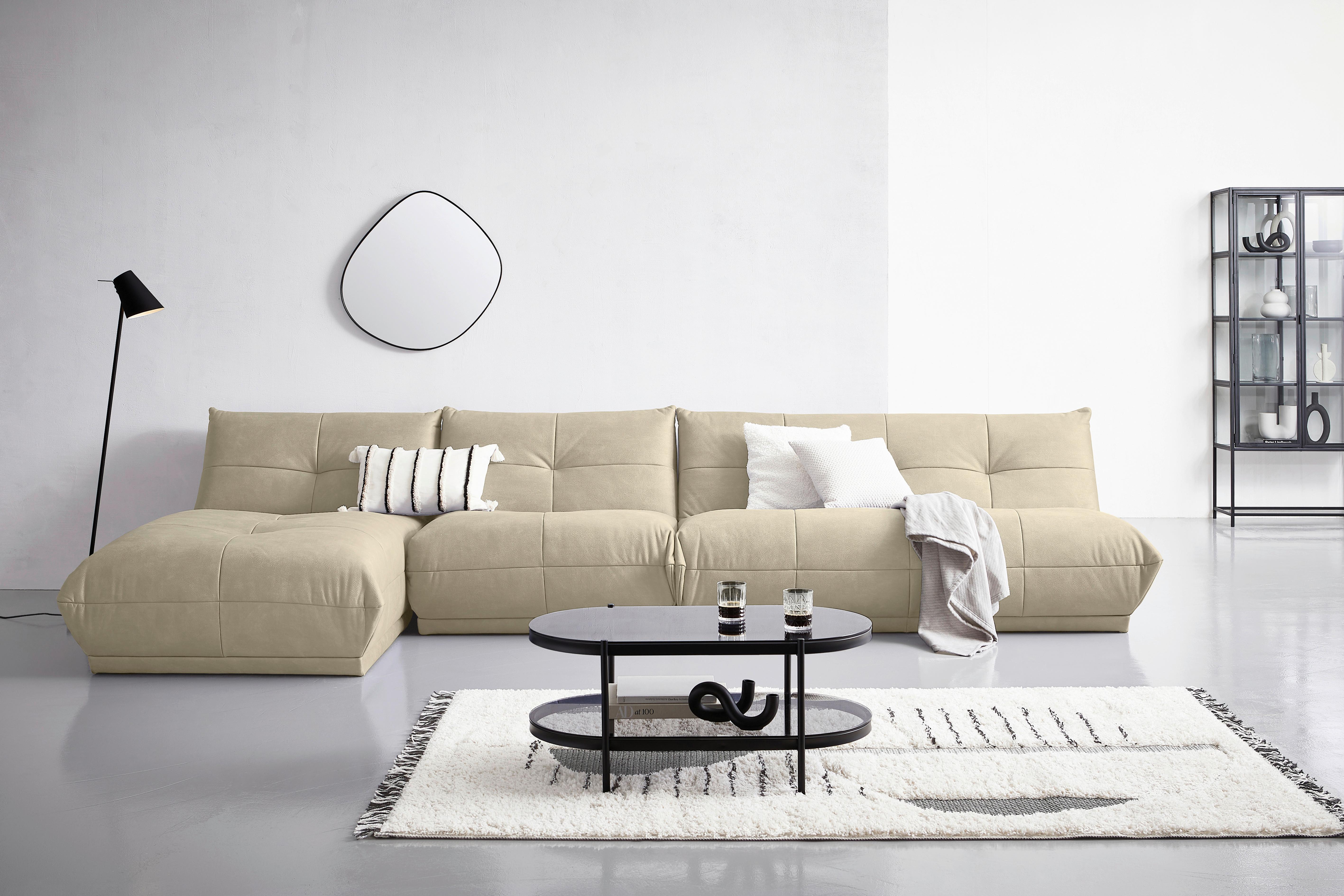 Modul Sofa Giselle 2er Sofa B: 105 Cm Creme - Creme, Trend, Textil (105/80/112cm) - Livetastic