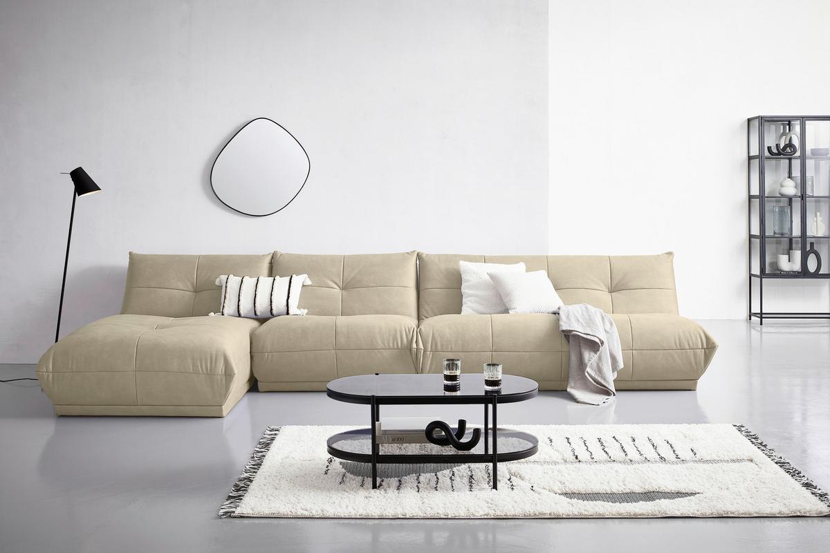 Modul Sofa Giselle 4er Sofa B: 180 Cm - Creme, Trend, Textil (180/80/112cm) - Livetastic
