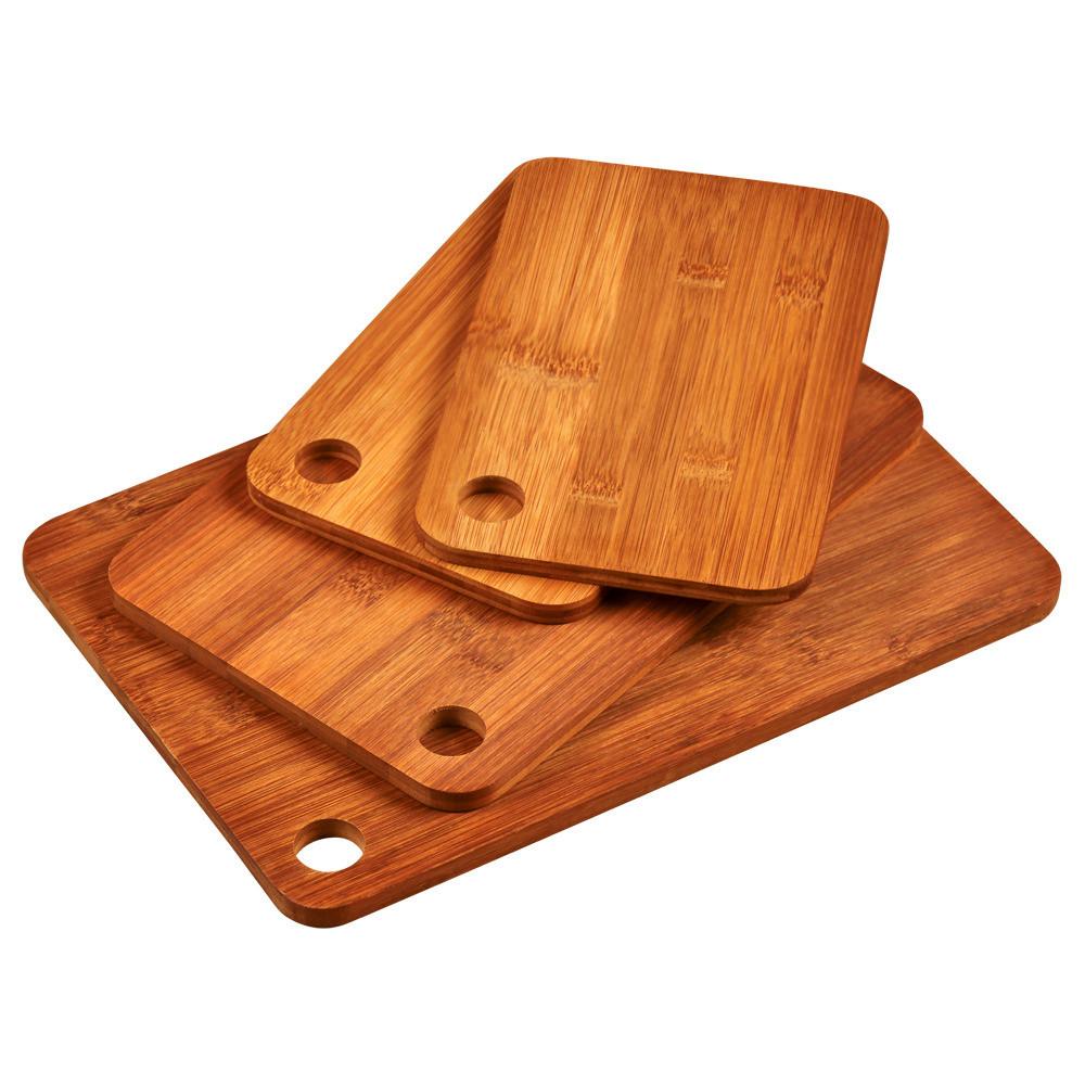 Schneidebrett-Set 4-teilig, Dunkler Bambus - Braun, Basics, Holz (33/23/4cm) - Kesper