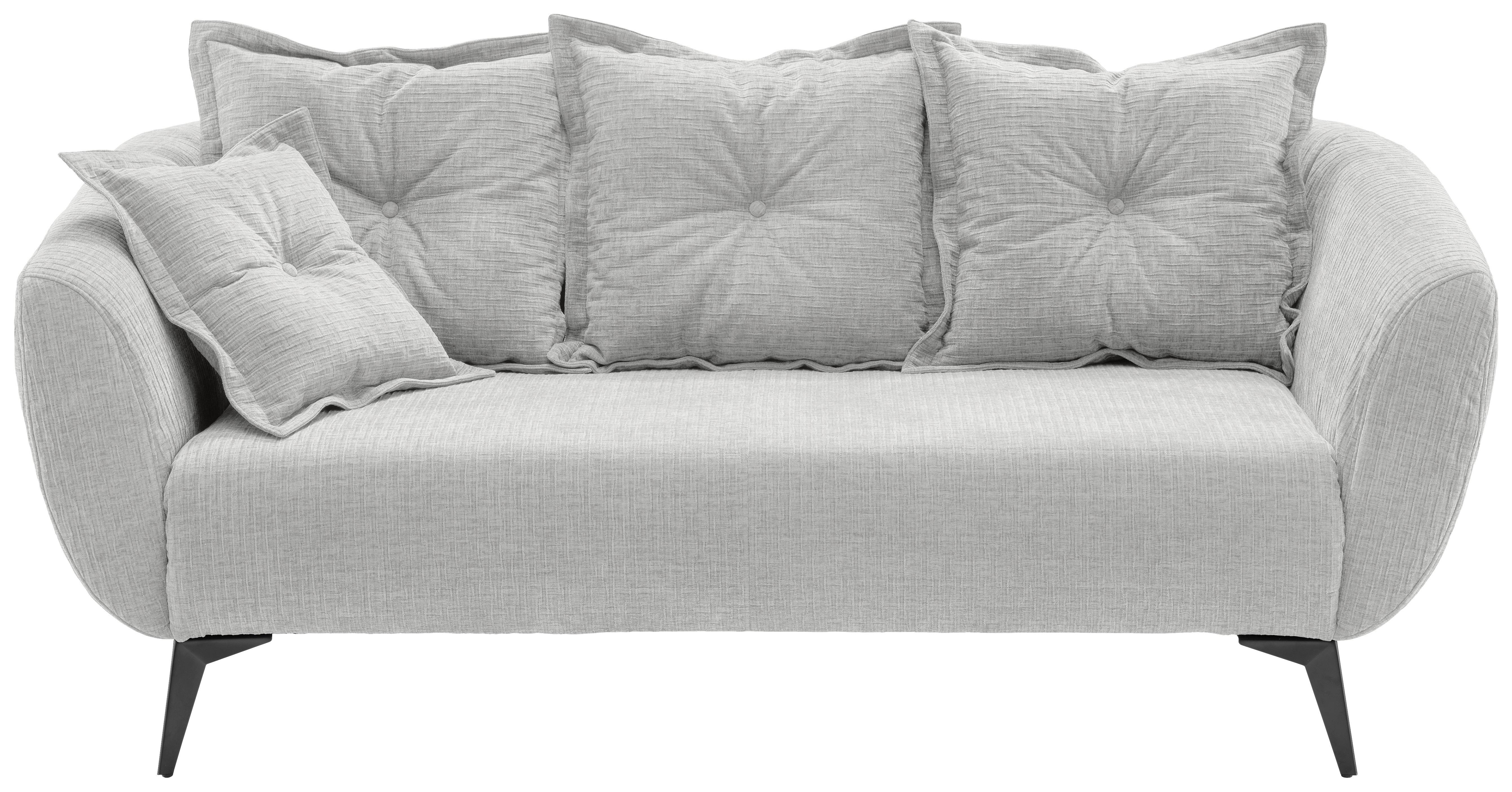 2,5-sitzer Baggio Weiß B: 196 Cm - Schwarz/Weiß, MODERN, Textil (196/94/103cm) - Livetastic