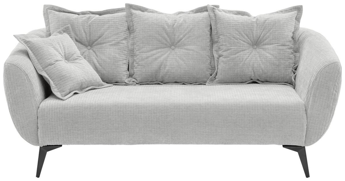 2,5-sitzer Baggio Weiß B: 196 Cm - Schwarz/Weiß, MODERN, Textil (196/94/103cm) - Livetastic