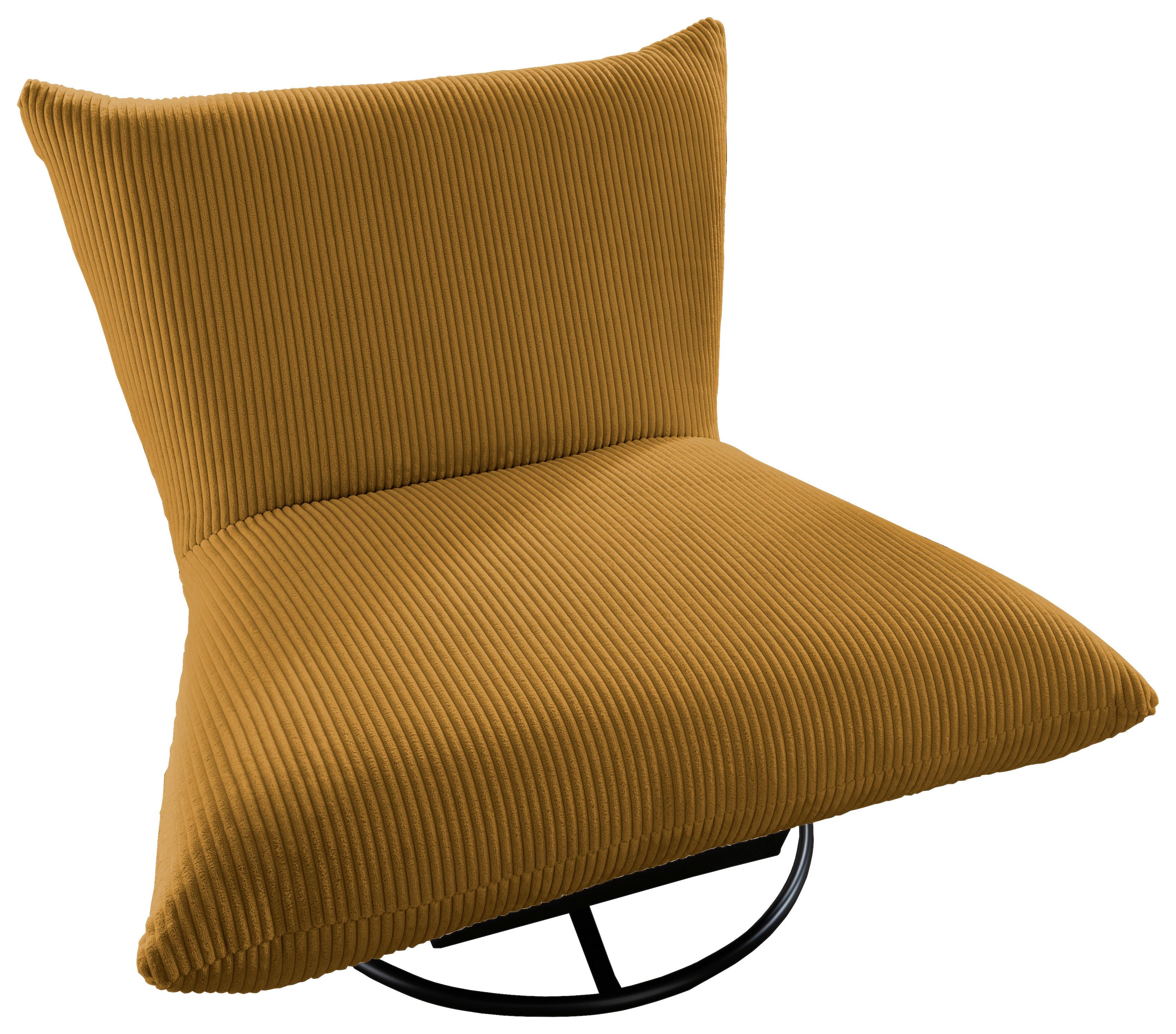 Relaxsessel Cremona Goldfarben B: 100 Cm - Goldfarben/Schwarz, Design, Textil (100/78/96cm) - Livetastic