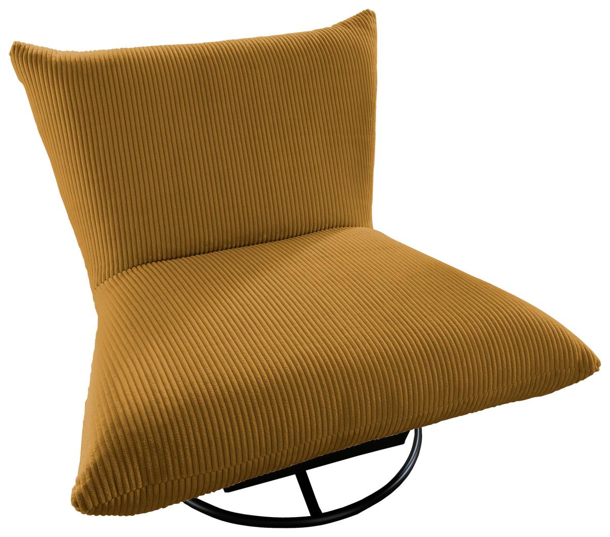 Relaxsessel Cremona Goldfarben B: 100 Cm - Goldfarben/Schwarz, Design, Textil (100/78/96cm) - Livetastic