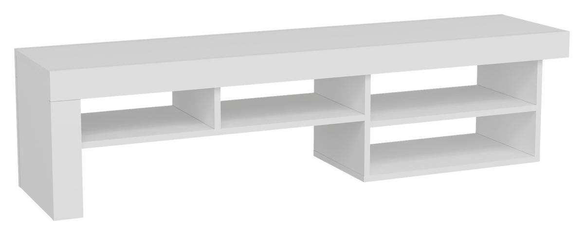 TV-Lowboard Hestia B: 160 cm Weiß - Weiß, Design, Holzwerkstoff (160/40/38cm) - MID.YOU