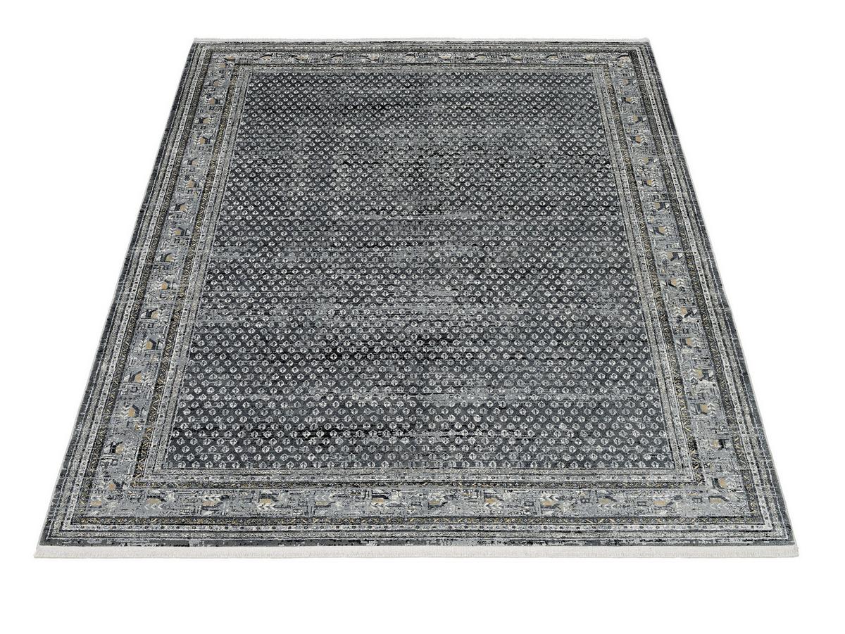 WEBTEPPICH MONZA - Dunkelgrau, KONVENTIONELL, Textil (67/130cm) - Dieter Knoll