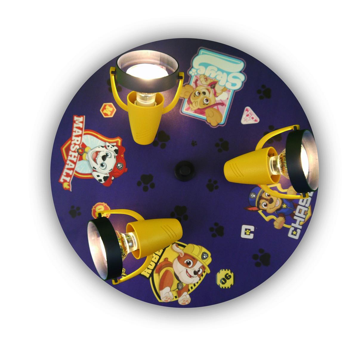 Kinderdeckenleuchte Paw Patrol Ø 35 Cm, Verstellbar - Blau/Multicolor, Design, Holzwerkstoff/Kunststoff (35/15cm) - Niermann