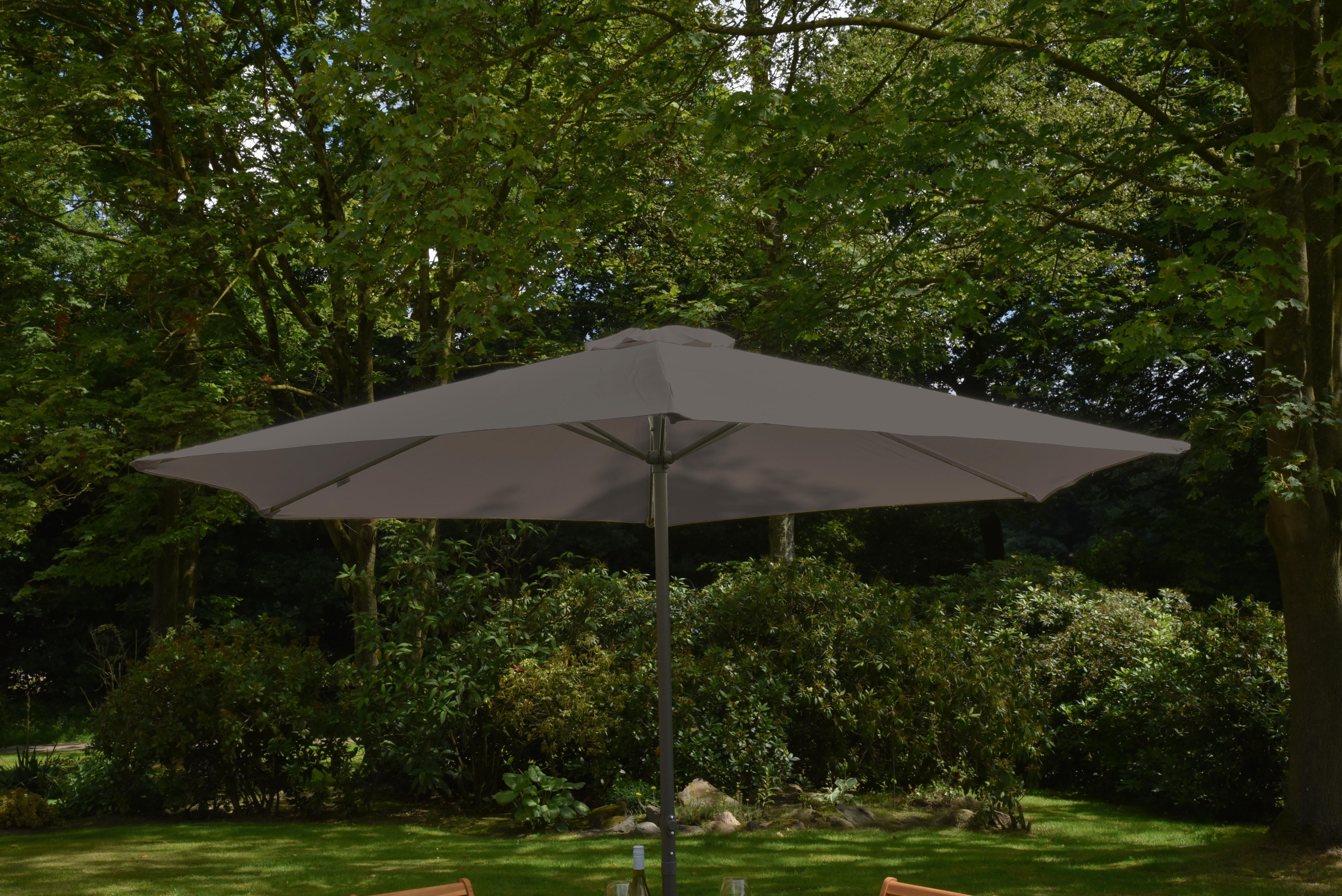 Sonnenschirm Sonnenschirm Anthrazit Ø 300cm - Anthrazit/Schwarz, Basics, Kunststoff/Metall (300/300cm) - Gardenson