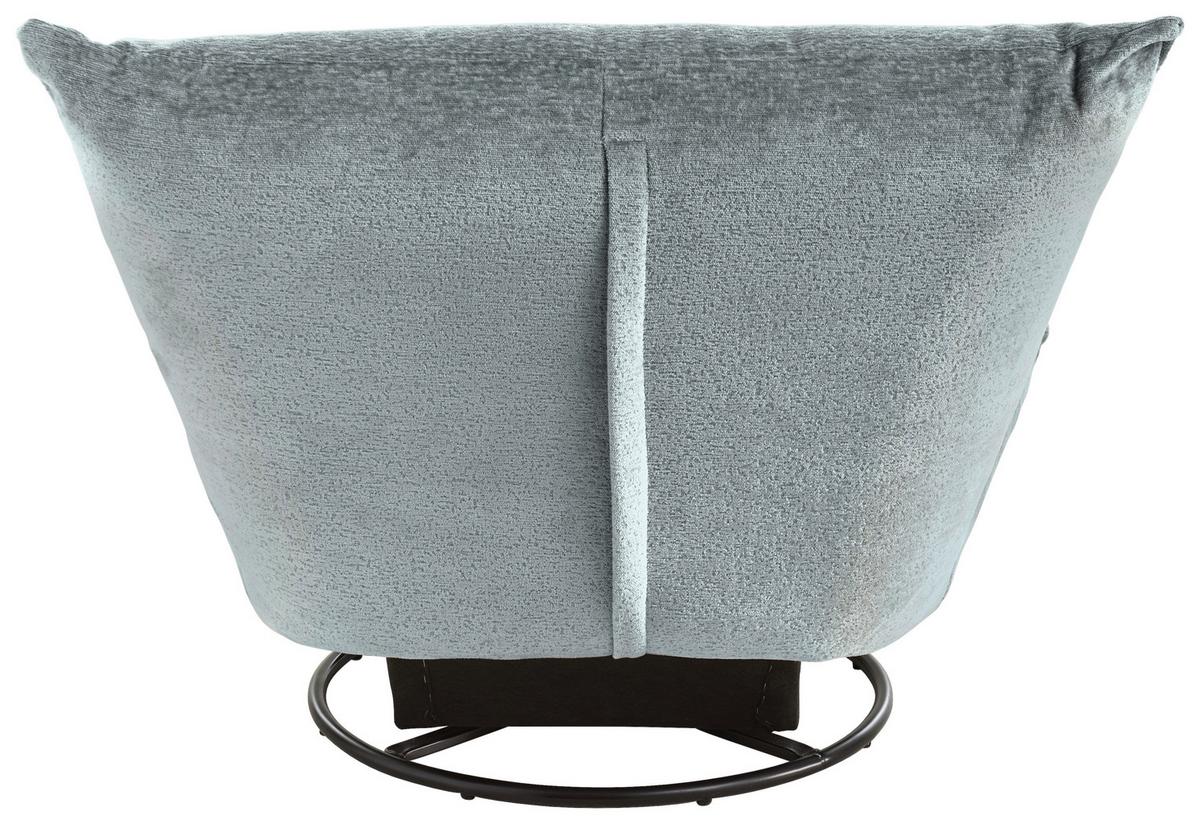 Relaxsessel Cremona Hellblau B: 100 cm - Schwarz/Hellblau, Design, Textil (100/78/96cm) - Livetastic