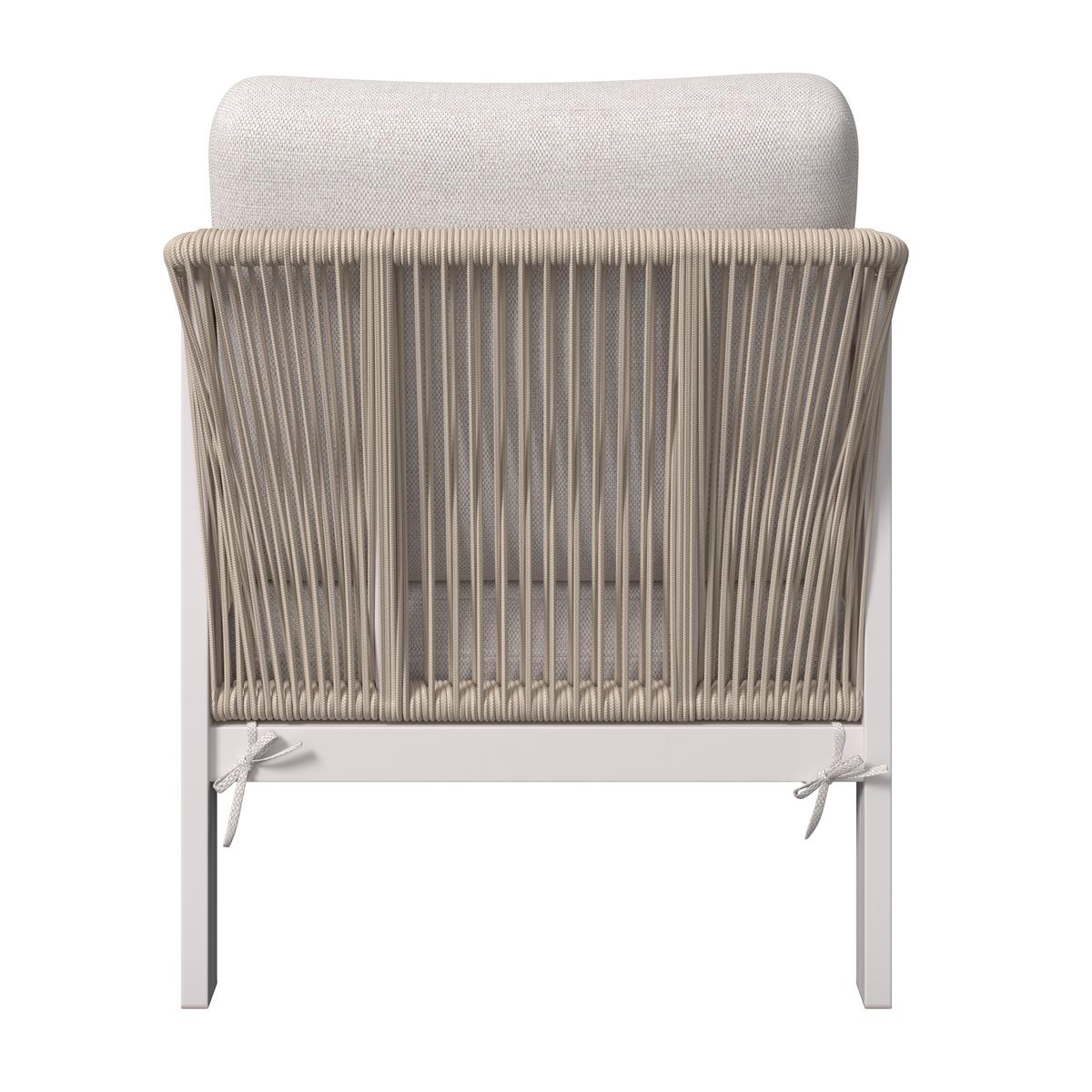 Loungesessel Palma - Hellbraun/Weiß, MODERN, Textil/Metall (65/67/80cm) - Beldano