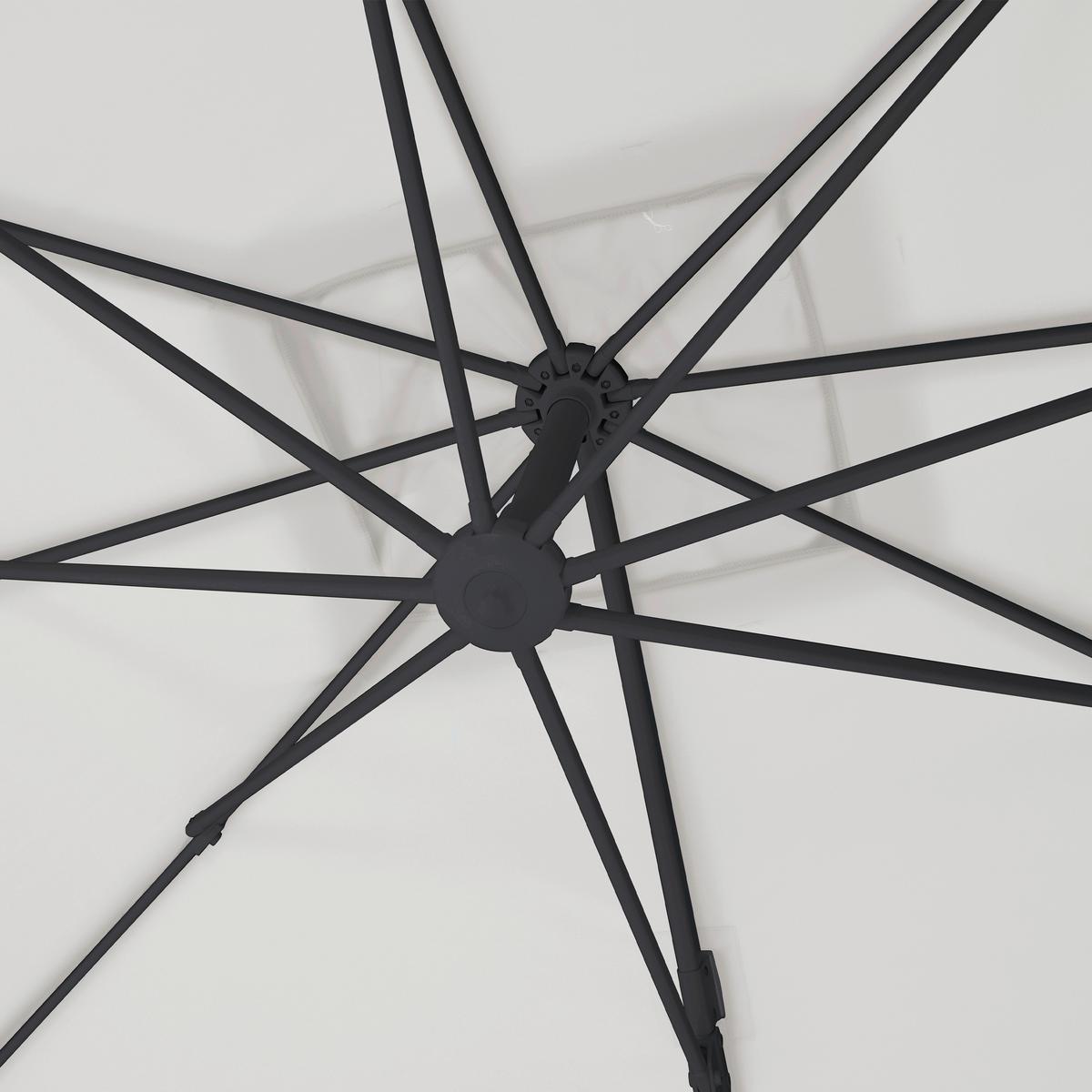 Ampelschirm Beige/Anthrazit DM: 300 H: 250 - Anthrazit/Beige, MODERN, Textil/Metall (300/250cm)