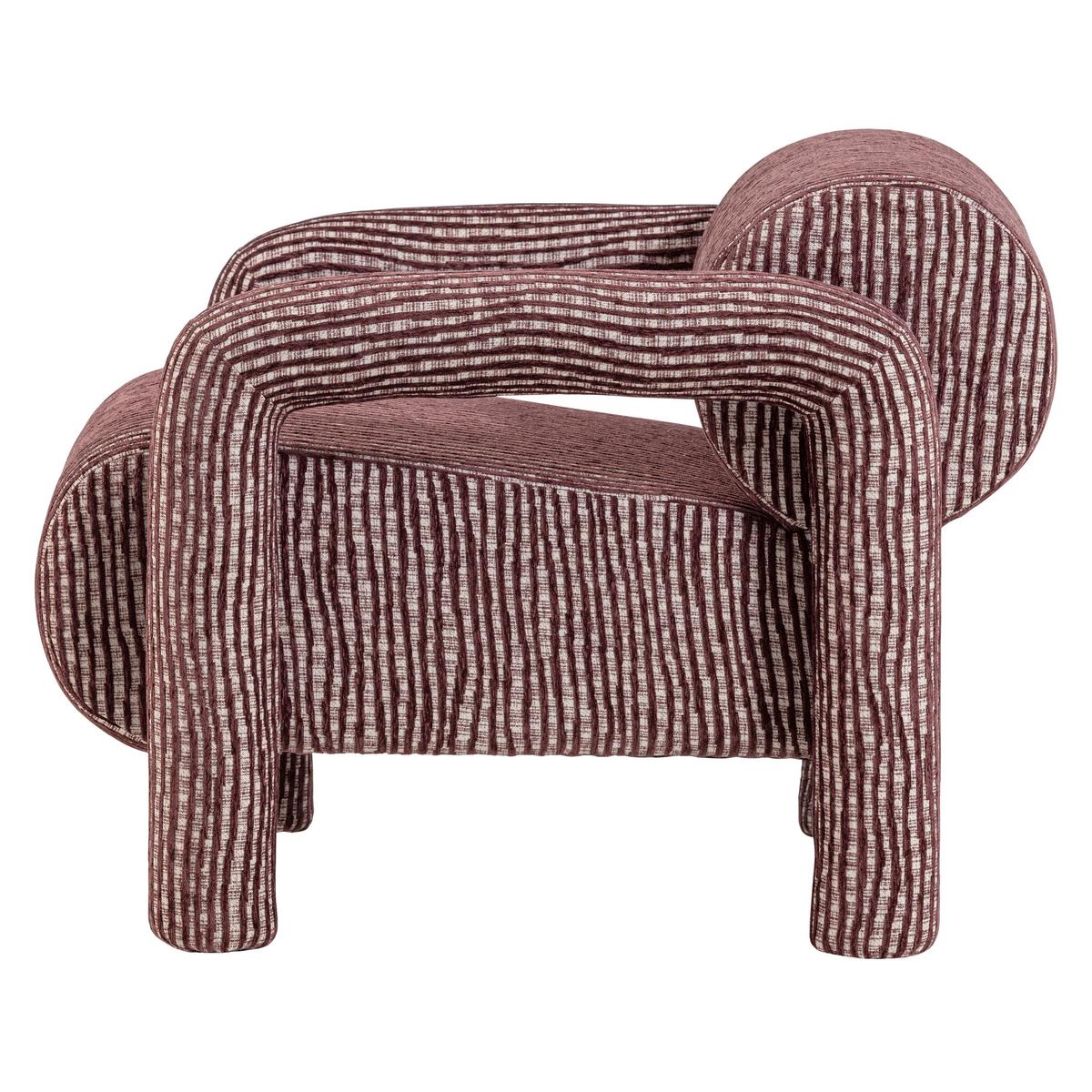 SESSEL Lenny Bordeaux B: 76cm - Bordeaux, MODERN, Textil (76/65/82cm) - Livetastic