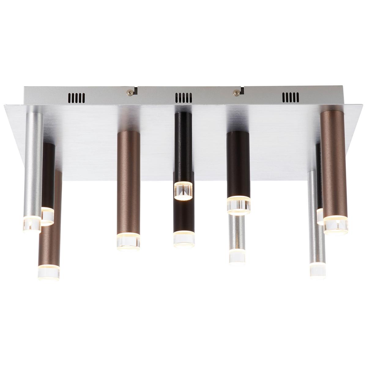 LED-Deckenleuchte G93769/20 Cembalo - Schwarz/Alufarben, Design, Kunststoff/Metall (50/35/21cm) - Brilliant