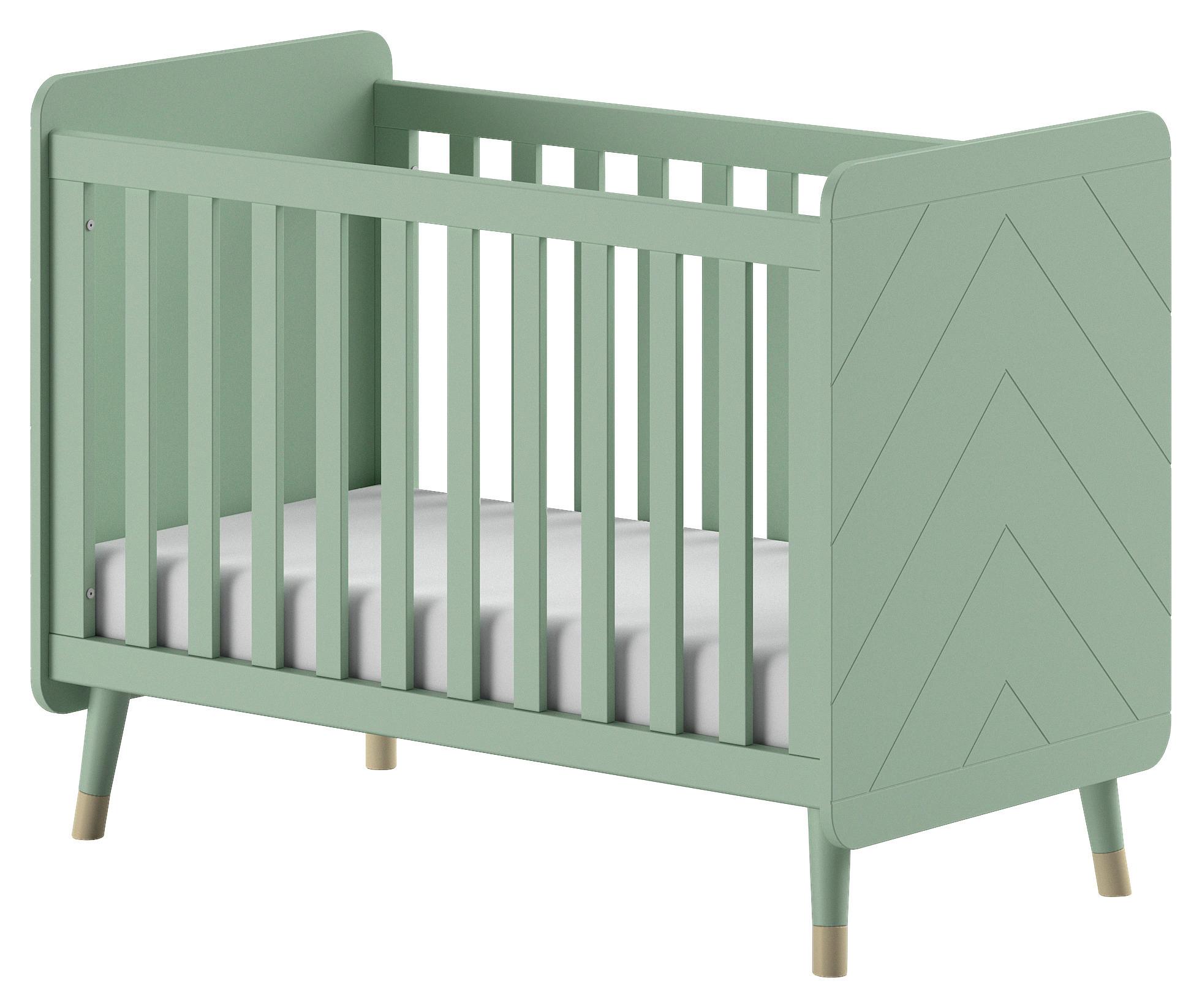 Gitterbett Billy - Grün, MODERN, Holzwerkstoff (60/120cm) - MID.YOU