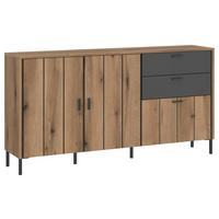 Široká komoda SHIRLEY - čierna, Konventionell, kov/kompozitné drevo (158,2/84,8/40cm)