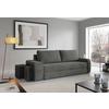 Schlafsofa Ines Grau B: 258cm - Schwarz/Grau, Design, Textil (258/98/95cm) - Livetastic